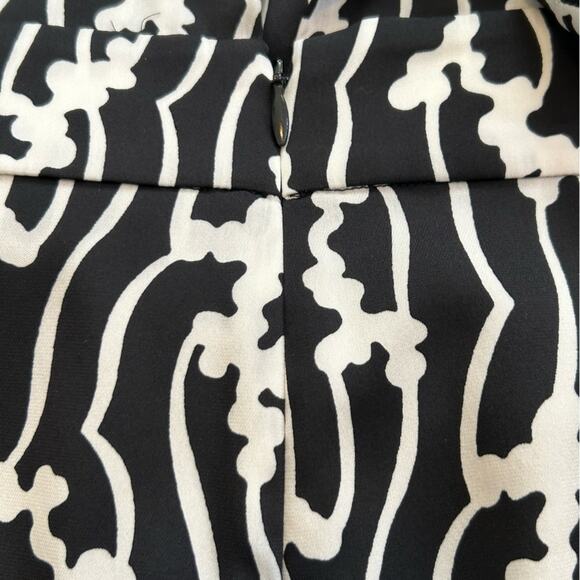 Diane von Furstenberg Soleil Slit-Back Romper Black and White Size 4 - Picture 6 of 16
